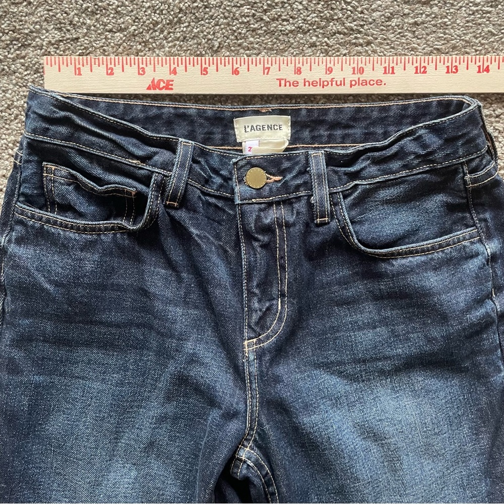L'AGENCE  Milana Stovepipe Jeans in Grainger (Dark Wash) - Size 25 - Picture 9 of 11